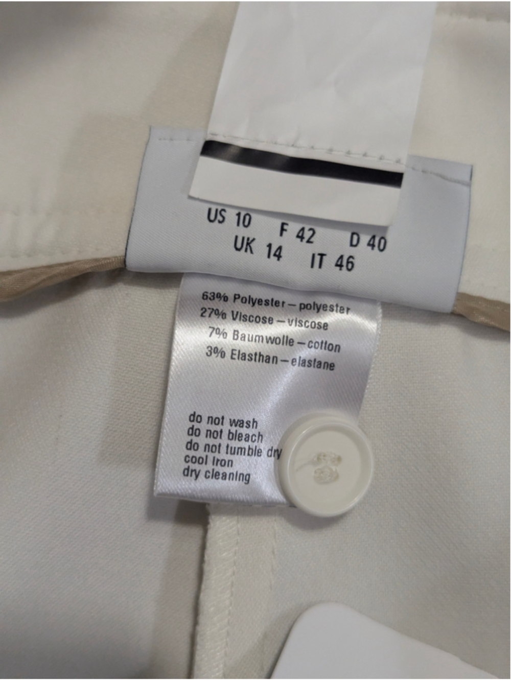 Akris Punto Cream Kick Flare Crop Trousers Size 10 - Picture 7 of 16